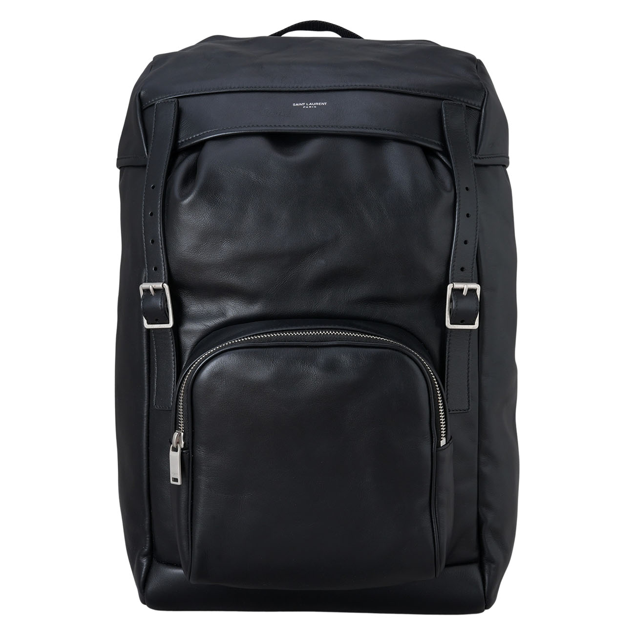 YVES SAINT LAURENT(USED)생로랑 683857 레더 백팩 블랙